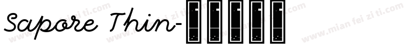 Sapore Thin字体转换